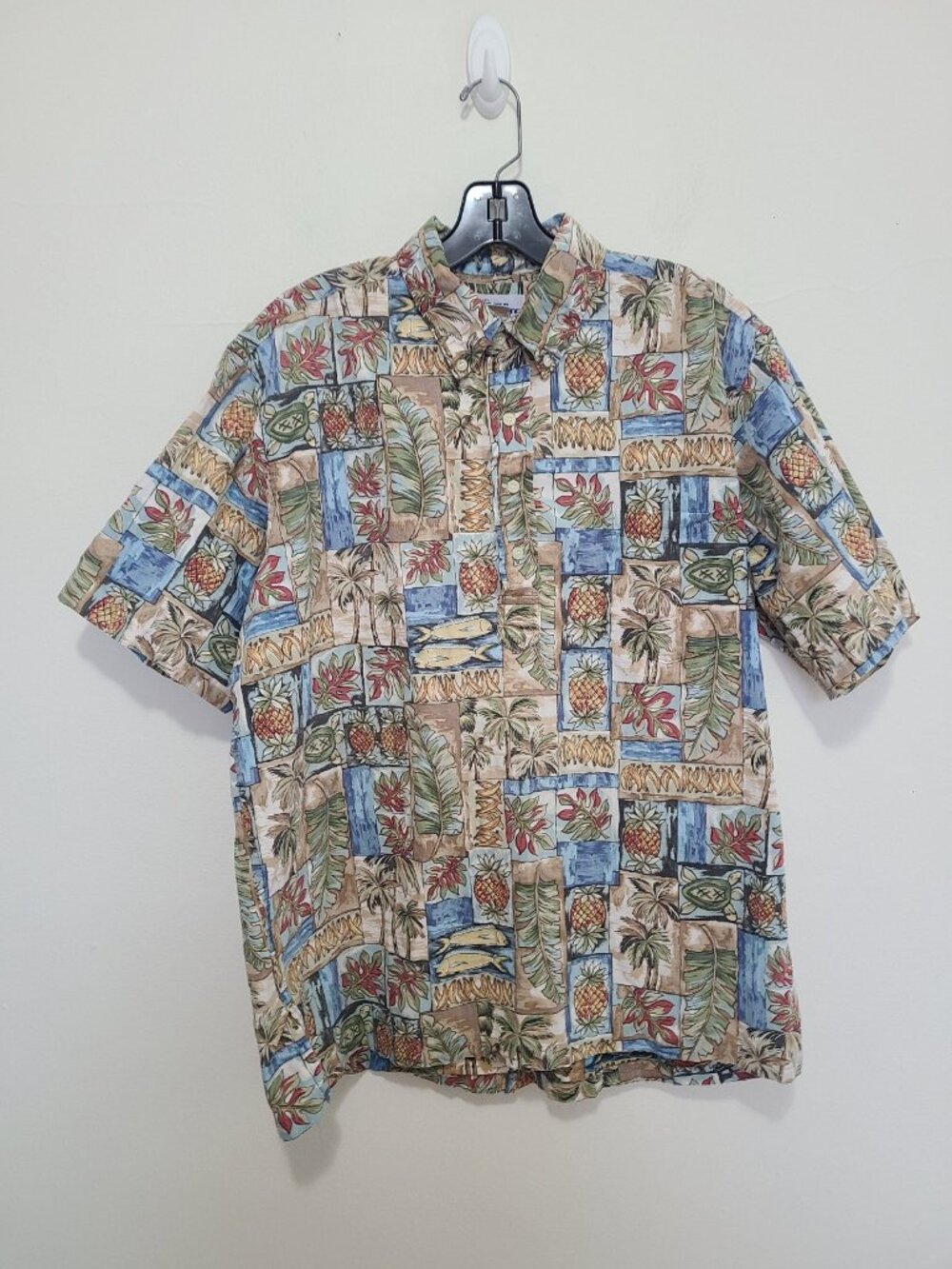 Reyn Spooner Floral Hawaiian Shirt size L